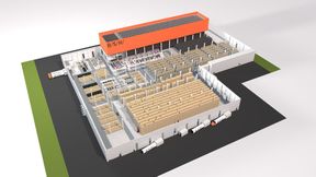 Zum zweiten Mal innerhalb weniger Monate plant TGW Logistics ein neues Lager für BSH. Das Shuttlelager soll Mitte 2028 in Nürnberg in Betrieb genommen werden. (Bild: TGW Logistics)