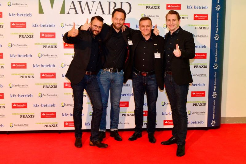 Michael Berger (v.li), Michael Gleichauf, Andreas Blakowski und Alexander Fliegauf vom Autohaus Schmolck. (Vogel Business Media)