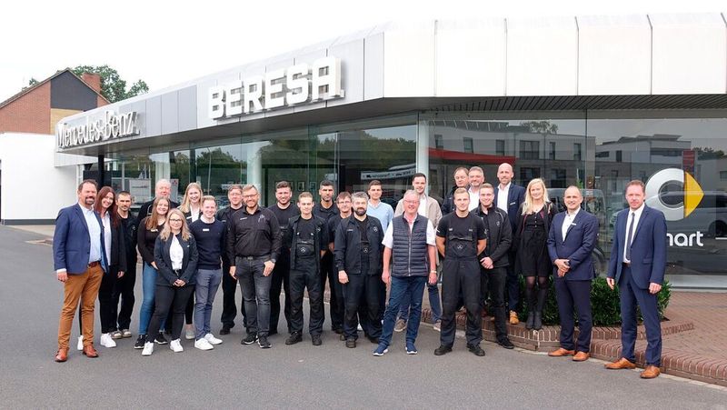 Platz 2 beim Service Award belegte in diesem Jahr der Standort Nordhorn der Beresa-Gruppe. (Bild: Rosenow/»kfz-betrieb«)