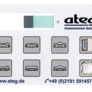 Tastenvarianten flexibler Folientastaturen: die Frontseite.(Bild:  ATEG)