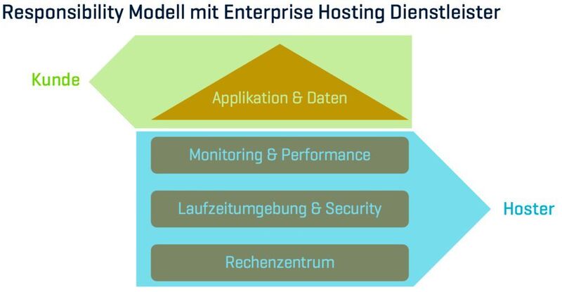 Abbildung 1: Schema Verantwortungsmodell Enterprise Hosting. (Exolink)