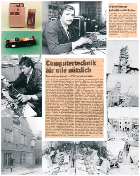 Ein Blick ins Archiv: Alte Zeitungsausschnitte dokumentieren die Entwicklung von VTQ und zeigen, wie das Unternehmen über die Jahre in der regionalen und fachlichen Öffentlichkeit wahrgenommen wurde. Die Sammlung macht sichtbar, dass Unternehmensgeschichte nicht nur aus Produkten, Kennzahlen und Meilensteinen besteht, sondern auch aus vielen kleinen Momentaufnahmen. (Bild: VTQ Videotronik GmbH)
