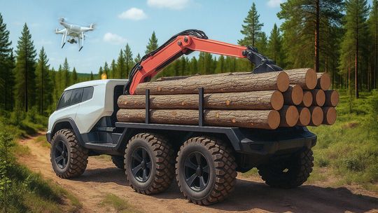 Die Partner im Comet-Projekt AutoForst entwickeln Anwendungen für die Digitalisierung und Automatisierung der forstwirtschaftlichen Wertschöpfungskette. (Bild:  FTG - TU Graz (Ki-generiert)