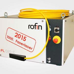 Der Jubiläumslaser, ein Rofin FL 010 C mit 1 kW Ausgangsleistung in der Compact-Version.