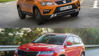 Auch der Seat Ateca und der Skoda Karoq erhalten einen Rückruf wegen der Parkbremse. (Bild: Volkswagen)
