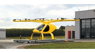 Ähnlich wie in diesem Bild wird der Volocopter aussehen, der im Rettungsdienst zum Einsatz kommen soll. (ADAC Luftrettung / Volocopter)