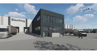 So sieht die Gebäudefront des neuen Frischelagers von Bünting aus. (Bild: Goldbeck)