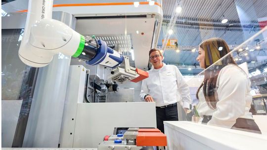 Application robotique en action lors de l'AMB 2024. (Source :  Messe Stuttgart)