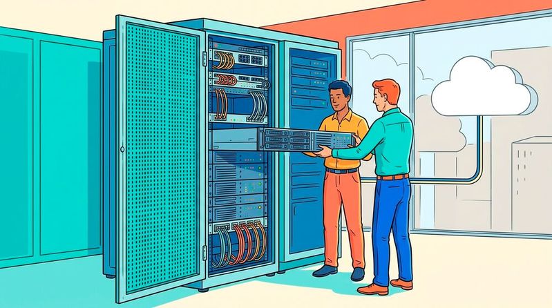 Dsit meldet für Juli 2026 einen Anstieg der Serverschrank-Verkäufe über Serverschrank24.de um 36 Prozent gegenüber dem Vorjahr und sieht darin Hinweise auf Investitionen in eigene IT-Infrastruktur.(Bild:  Gemini / KI-generiert)