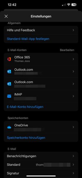 Für die Verwendung von Exchange Online kann die mobile Outlook-App besser geeignet sein als die Mail-App auf dem iPhone oder iPad.  (Bild: Joos – Microsoft)