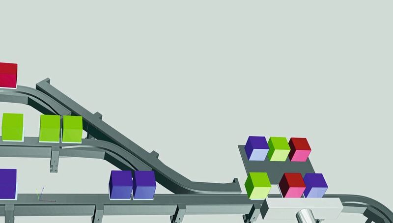 Die Weiche des Acopostrak ermöglicht, Massenprodukte wie Sechserpacks individuell mit unterschiedlichen Geschmacksrichtungen in Echtzeit zusammenzustellen. (B&R)