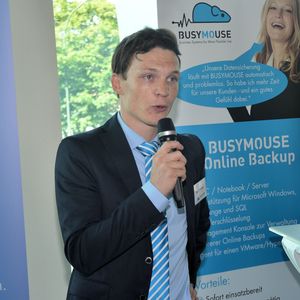 Jan Schmidt von Busymouse stellte das Angebot des Hannoveraner Service Providers vor.