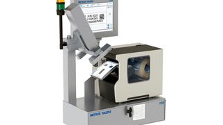 Das visuelle Inspektionssystem V2811 ist als kompaktes Auftisch-Gerät für Etikettendruck und Etikettenkontrolle die ideale Lösung für kleine Chargenauflagen.  (Mettler Toledo)
