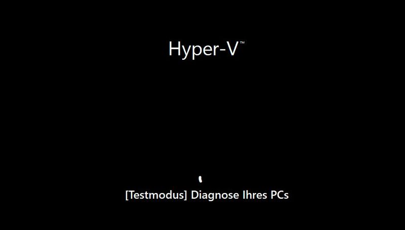 Der Testaufbau in einer Hyper-V-Maschine startet die Diagnose des Systems und führt bei wiederholten Startfehlern automatisch in die Wiederherstellungsumgebung. (Bild: Joos | Microsoft)