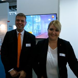 Auf der Cleanzone 2016 haben Frank Mager und Natascha Selemink von Testo Industrial Services ihr Dientleistungsportfolio beworben.