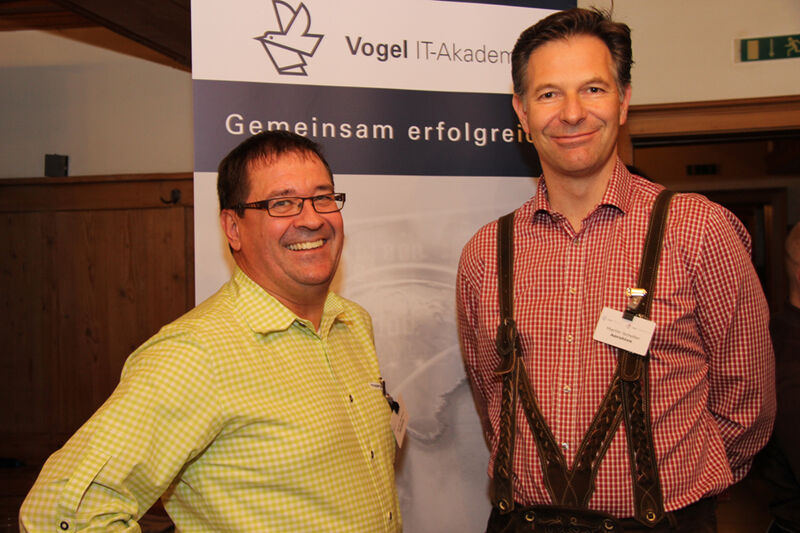 Auch Aerohive war mit Stefan Benkert (links) und Martin Scheller prominent vertreten. (Vogel IT-Medien)