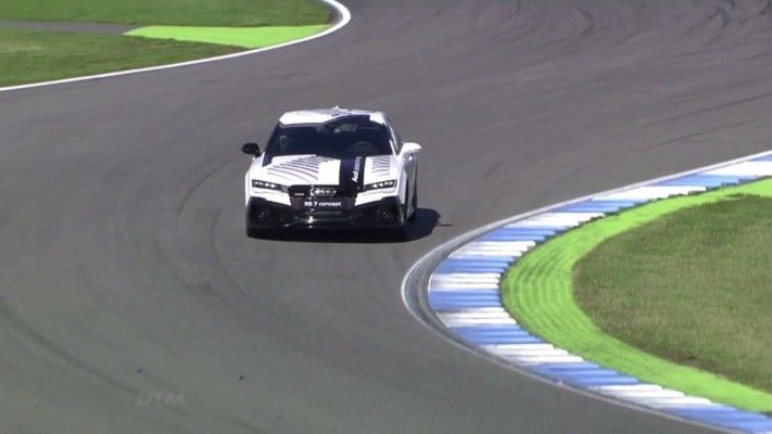 Der Audi RS 7 concept am Limit: fahrerlos rund um den Hockenheimring (Audi)