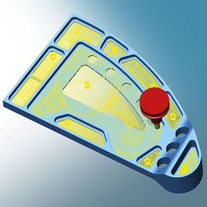 High-Performance-Schruppbearbeitung mit spiralförmigen und trochoidalen Werkzeugbahnen.