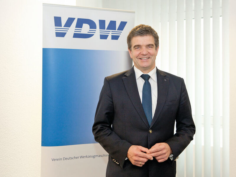 Dr. Heinz-Jürgen Prokop, Vorsitzender des VDW (Verein Deutscher Werkzeugmaschinenfabriken), Frankfurt am Main. (VDW)