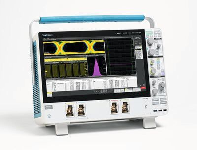 Mixed-Signal-Oszilloskop: Mit der Serie 6 setzt Tektronix auf die bereits im Juni vergangenen Jahres vorgestellt Serie 5 auf. Das Gerät aus der Mid-Range-Klasse bietet 8 GHz und 25 GS/s auf den vier Eingängen. Mixed-Signal-Oszilloskop: Mit der Serie 6 setzt Tektronix auf die bereits im Juni vergangenen Jahres vorgestellt Serie 5 auf. Das Gerät aus der Mid-Range-Klasse bietet 8 GHz und 25 GS/s auf den vier Eingängen.