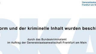 Ein Sperrbanner des Bundeskriminalamts ziert die nun gesperrte Darknet-Plattform. Beamte des BKA haben mit Unterstützung von Spezialkräften der Bundespolizei am Abend des 8. Juni 2017 in Karlsruhe einen 30-jährigen Beschuldigten festgenommen, der als alleiniger Administrator eine Plattform betrieb, über die mit illegalen Gütern wie Drogen, Waffen oder geklauten Kontodaten gehandelt wurde. Über diese Plattform war auch die Schusswaffe bezogen worden, mit der am 22. Juli 2016 ein 18-jähriger in München bei einem Amoklauf mehrere Menschen tötete. (Bundeskriminalamt)