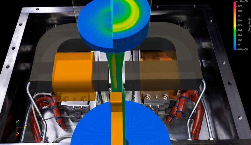 Figure 5: Braking effect: left with magnetic field; right without magnetic field. (Fill Machine Engineering)
