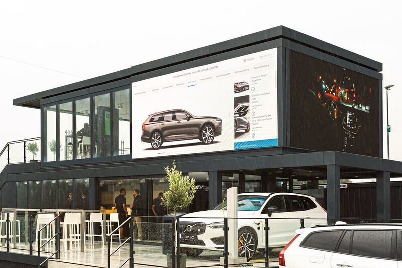 Volvo hat das sogenannte Markenhaus zur Präsentation des Fabrikats auf Großveranstaltungen umgebaut.  (Volvo)