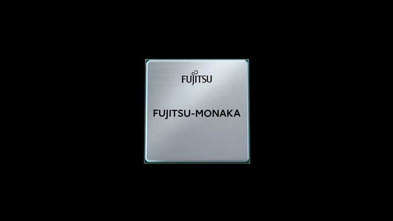 Fujitsus Monaka verfügt über 144 Cores mit Armv9.3-A-Architektur. Mit Scalable Vector Extension 2 (SVE2) liefert der Prozessor bei der KI-Inferenz eine hohe Performance und benötigt dabei vergleichsweise wenig Energie.  (Bild: Fsas Technologies)