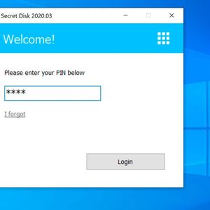 Die Absicherung der Dateien erfolgt über eine PIN, die in Secret Disk eingetragen wird.