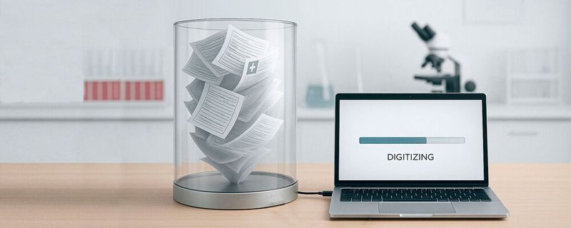 Abb.1: Papierformulare in digitale Daten umwandeln ist ein zentraler Schritt zur Digitalisierung. Dieser Beitrag zeigt einen Weg auf, wie dies bestmöglich gelingt.(Bild:  Dall-E / KI-generiert)