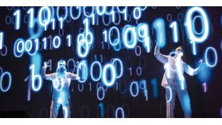 Bits und Bytes, optisch in Szene gesetzt zur Eröffnungskeynote auf der Microsoft DPK in Bremen. (Bild: Microsoft)