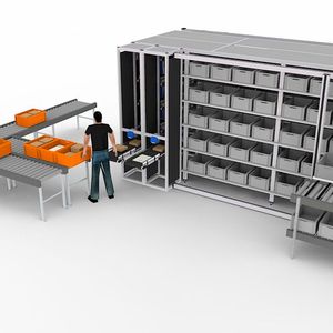 Und noch eine Möglichkeit, wie der Microsorter von Collo-X in der Intralogistik eingesetzt werden kann.(Bild:  Collo-X)