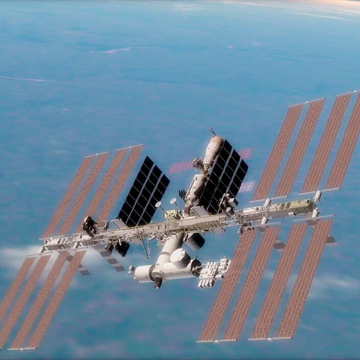 Air inside the ISS is constantly recirculated with 8-10 changes per hour.