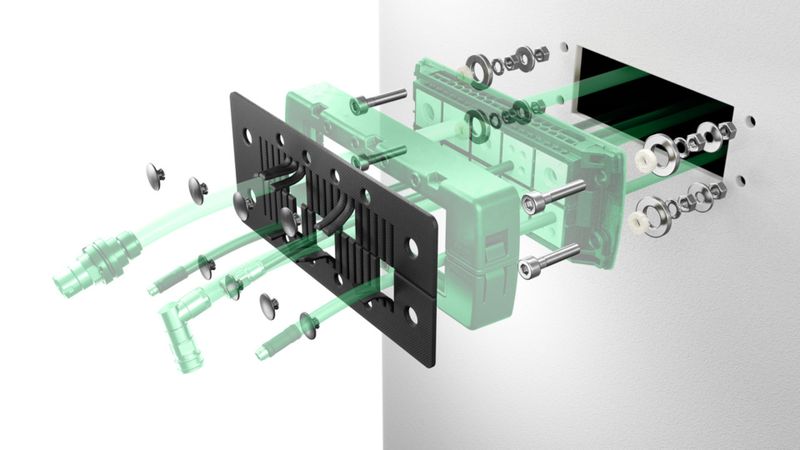 Nicht explosiv, aber sicher: Das neue KDS-Rail Brandschutz-Set.(Bild:  Conta-Clip)