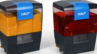 Das Kolbenpumpenaggregat PPS30 fördert sowohl Öl als auch Fließfett. (Bild: SKF)