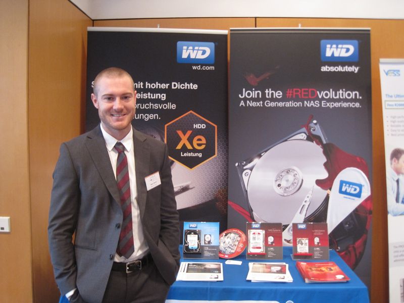 Festplattenlaufwerke und Solid-State-Laufwerke gab es bei Max Muth (Western Digital). (rombus / IT-BUSINESS)