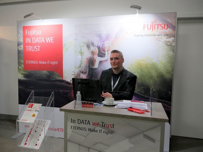 Christian Plock von Fujitsu freute sich auf interessante Gespräche. (Vogel IT-Medien GmbH)