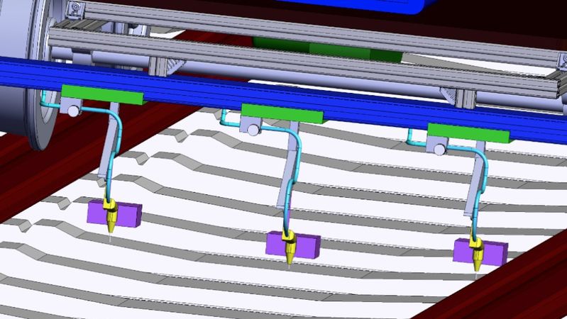 Das luftgekoppelte Impakt-Echo-Verfahren untersucht Bahnschwellen auf innenliegende Schäden.(Bild:  BAM)