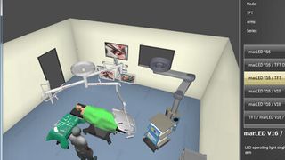 Überblick über die Anwendung mit eingeblendeter Komponentenbibliothek (Bild: Visenso)