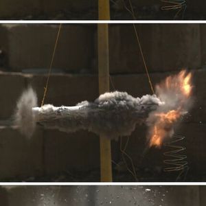 Das sind Aufnahmen einer Rohrexplosion, die von einer Kamera des Typs Phantom T4040 von HS Vision aufgenommen wurden.(Bild:  HS Vision)