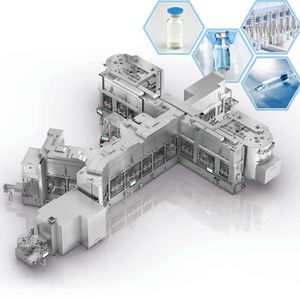 MultiUse-Anlage mit Verarbeitungspfaden für Liquida sowie für die Gefriertrocknung(Bild:  Optima)