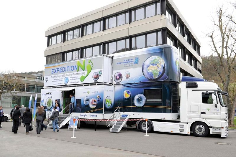 Die Informations- und Bildungsinitiative „Expedition N – Nachhaltigkeit für Baden-Württemberg” präsentiertr sich im Rahmen der Greenweek bei EBM-Papst. (Bild: EBM-Papst)
