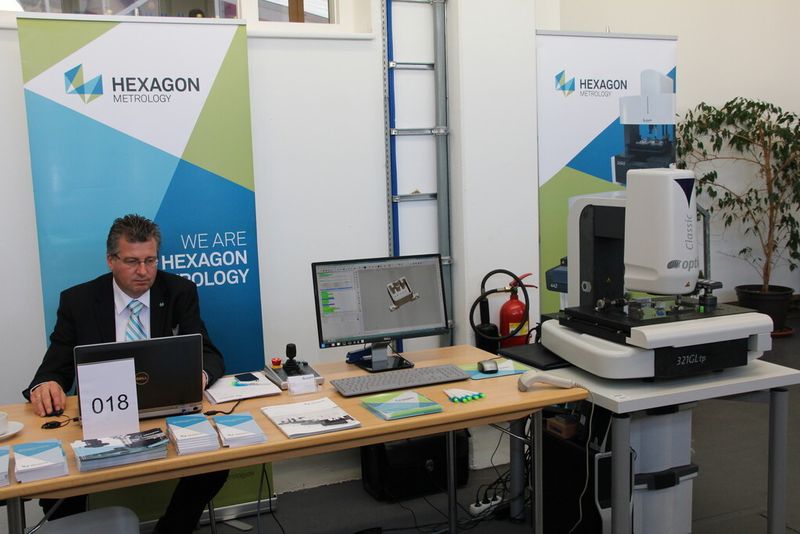 Auch Hexagon Metrology präsentierte sich auf der Fachmesse für Prüftechnik. (Bild: Schäfer)