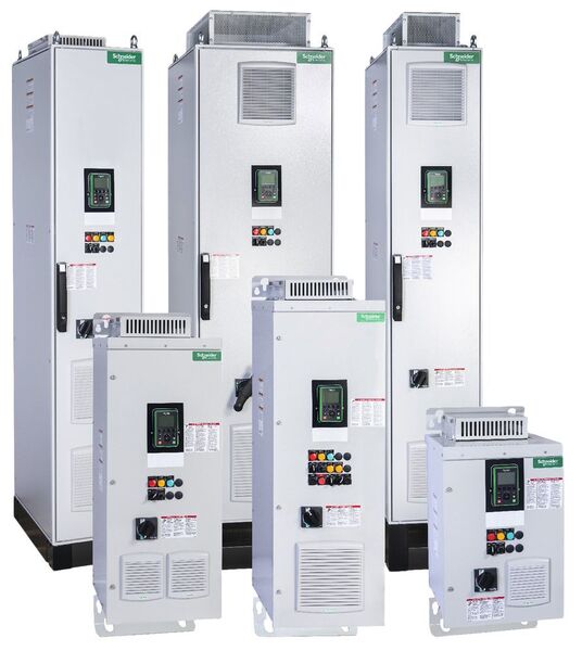 2014 stellt das Unternehmen den Altivar Process vor: Service-orientierte Antriebe für Pumpen und Lüfter bis 1,5 MW. (Schneider Electric)