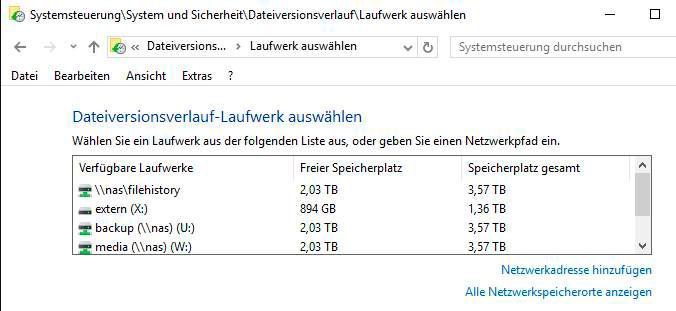 Tipp 29: Nutzen Anwender ein NAS-System zur Datenspeicherung, können sie auf diesem auch die Daten des Dateiversionsverlaufs speichern. Das hat den Vorteil, dass bei Verlust ihres PCs oder der externen Festplatte, die Daten dennoch weiterhin vorhanden sind. (Th. Joos)