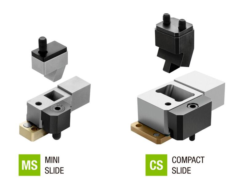 Slides are robust components with precision guiding.