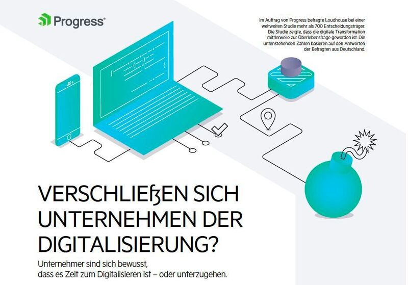 Loudhouse-Studie im Auftrag von Progress zeigt, dass weltweit sehr viele Unternehmen die digitale Transformation nicht mit der gebotenen Entschlossenheit angehen. In Deutschland ist diese Haltung zwar deutlich weniger verbreitet, kommt aber immer noch zu häufig vor. (Progress)