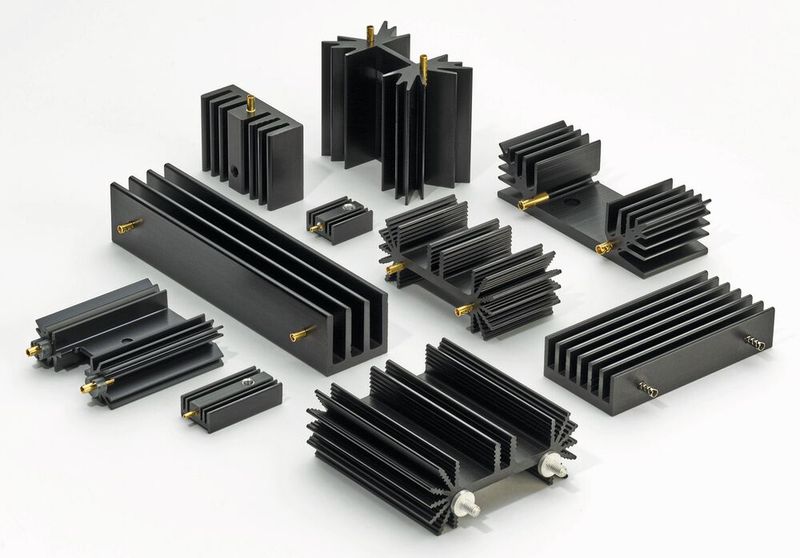 Bild 3:  Leiterplattenkühlkörper mit eingepressten Lötstiften, ermöglichen eine sichere Verbindung zwischen der Einheit Bauteil/Kühlkörper und der Leiterkarte. (Bild: Fischer Elektronik GmbH & Co. KG)