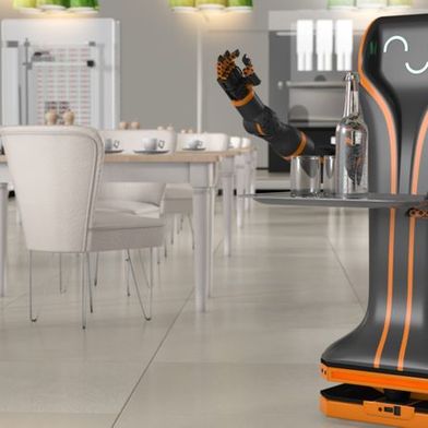 Specifically designed for use in the service sector, igus has developed a new cost-effective and CE-compliant humanoid robot called Iggy Rob Home. (Image:  Igus SE & Co. KG)