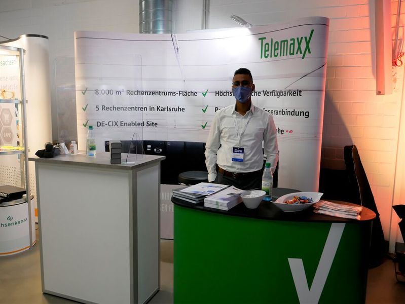 Individuelle RZ-Fläche sowie Managed-Service-Lösungen gab es bei Telemaxx am Stand zu entdecken. (Vogel IT-Medien GmbH)